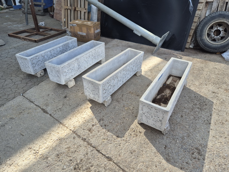 jardinera macetero piedra 34x100x25 4u